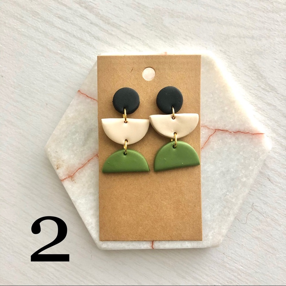 Handmade polymer clay earrings